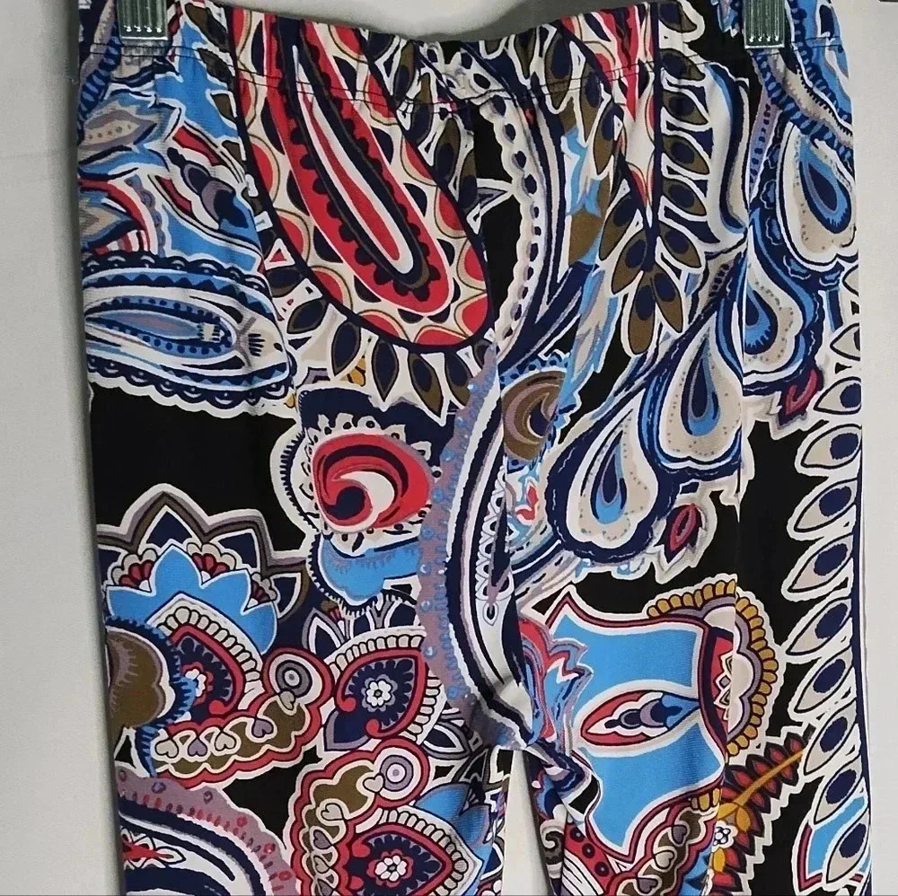 LBisse Paisley Abstract Design Pants Leggings Size Small